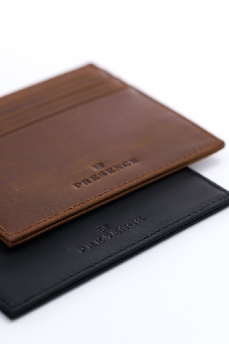 Presence (Black) Leather Card Holder