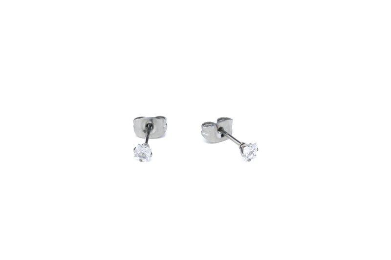 Earrings - Square Cut (3mm)