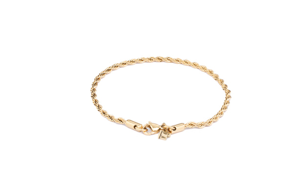 Rope Bracelet 3mm - (Gold)