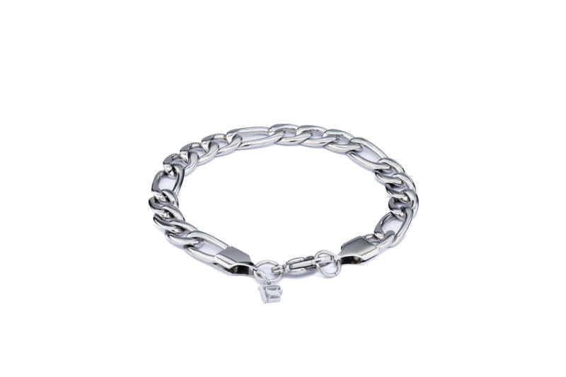 Figaro Bracelet 7.5mm - (Silver)