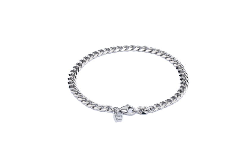 Cuban Bracelet 5mm- (Silver)