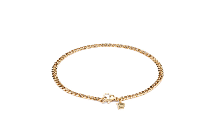 Cuban Bracelet 3.5mm - (Gold)