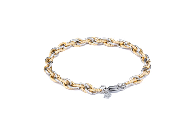 2-Tone Bracelet 6mm - (Gold&Silver)