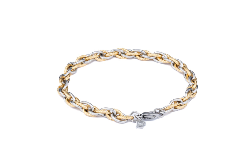 2-Tone Bracelet 6mm - (Gold&Silver)