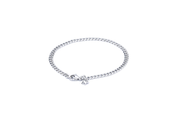 Cuban Bracelet 3.5mm - (Silver)