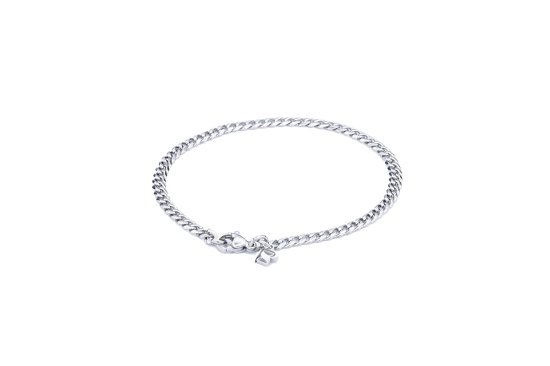 Cuban Bracelet 3.5mm - (Silver)