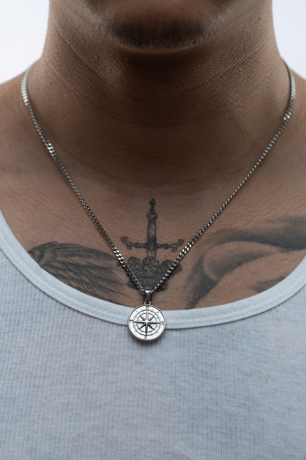 Compass Pendant (Silver)