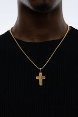 Marble Cross Pendant (Gold)