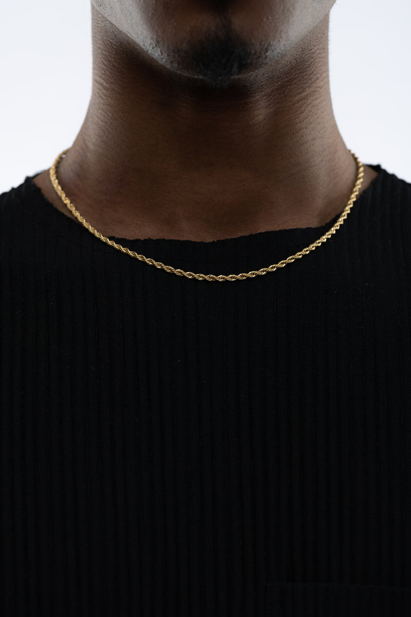 Classic Rope Chain 18 Inch (Gold)