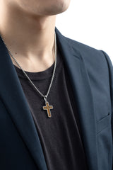 Marble Cross Pendant (Silver)