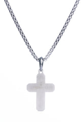 Marble Cross Pendant (Silver)